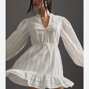 Forever that girl Anthropologie Elegant White Lace Dress